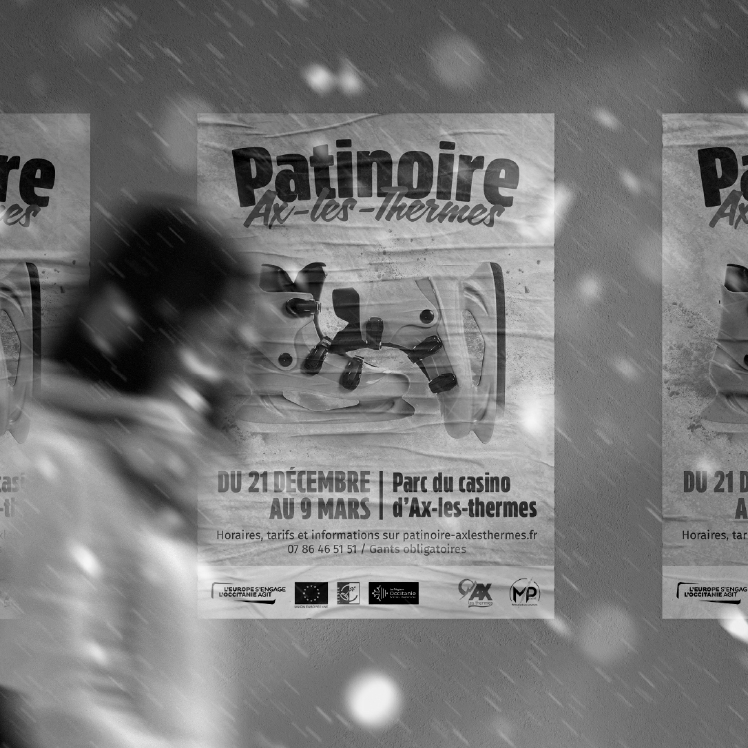 Affiche patinoire Ax-les-Thermes